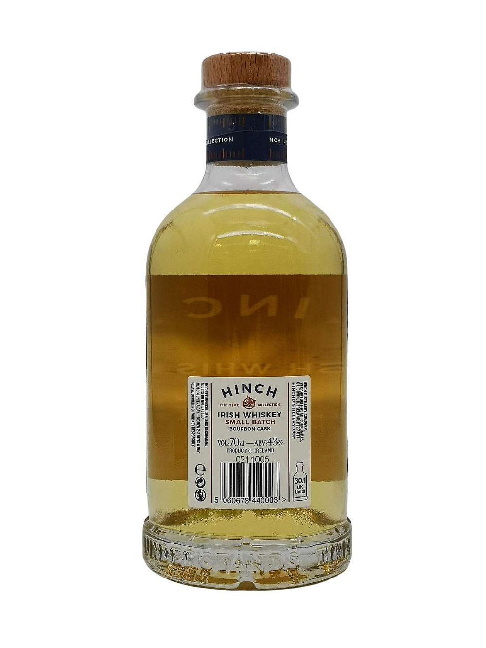 Hinch Irish Whiskey Small Batch Bourbon Cask bottle