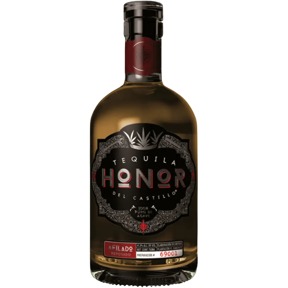 Honor Del Castillo Afilado High Proof Reposado Tequila Disco bottle