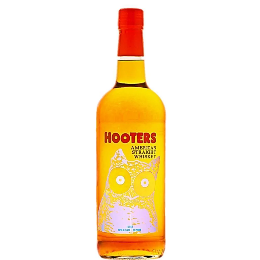 Hooters American Straight Whiskey Disco bottle