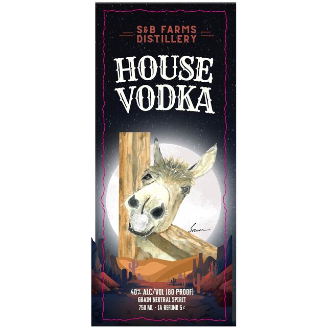 House Vodka Use Code 37905 bottle