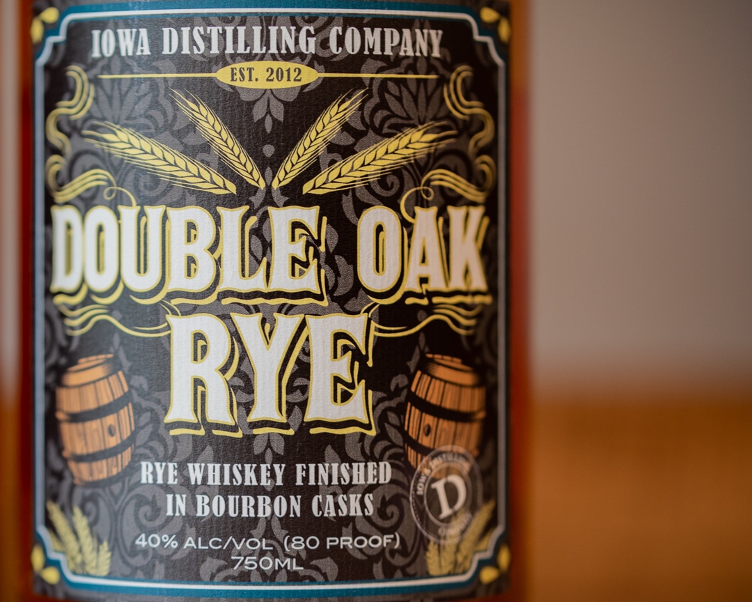 Iowa Distilling Company Double Oak Rye Disco bottle