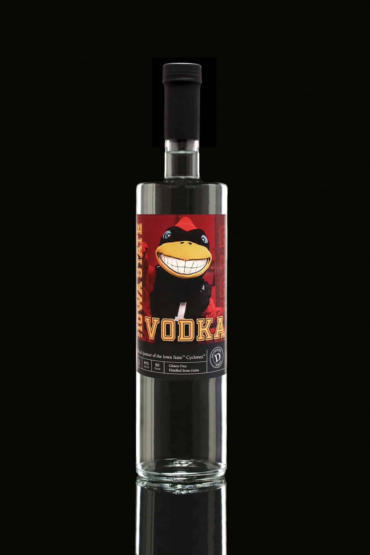 Iowa State 1858 Vodka bottle