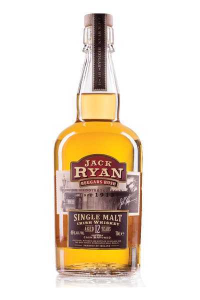 Jack Ryan 12 Yr Irish Single Malt Whiskey Dno bottle