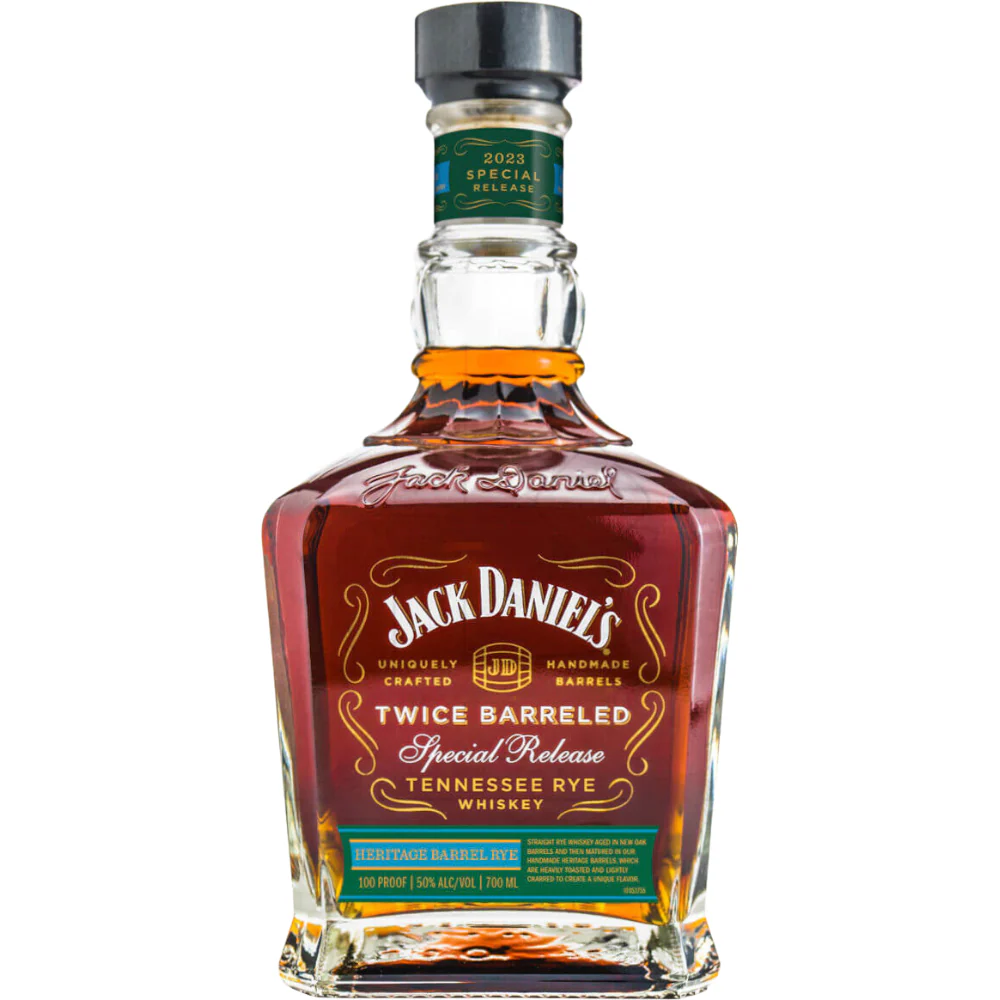 Jd Twice Barreled Heritage Rye bottle