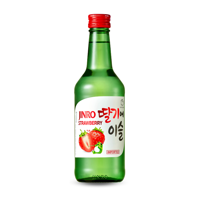 Jinro Strawberry Soju bottle