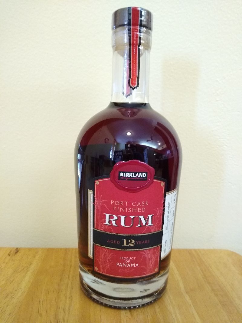 Kirkland Signature Port Cask Finished Rum 12 Yr Disco bottle