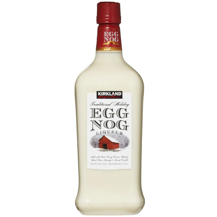 Kirkland Signature Spiced Rum Egg Nog bottle