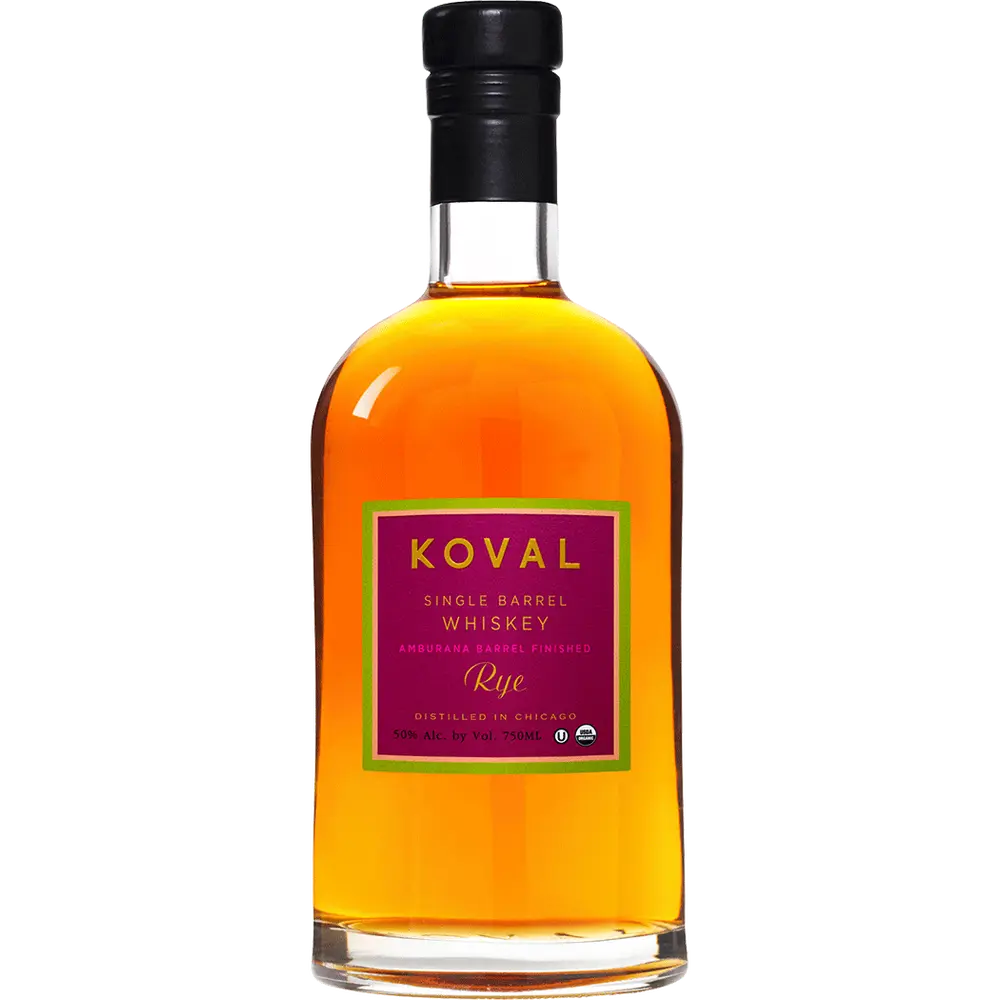 Koval Single Barrel Whiskey Rye Amburana Barrel Finished bottle