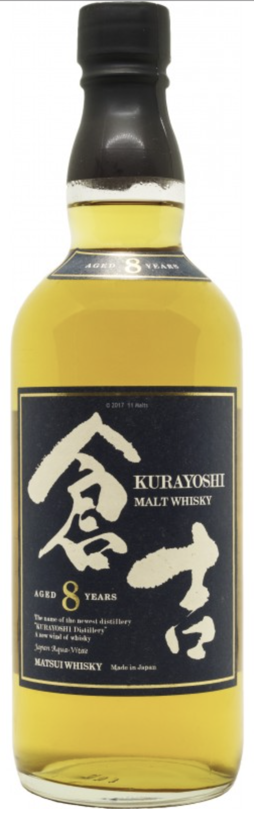 Kurayoshi 8Yr Single Malt Whisky No Vor bottle