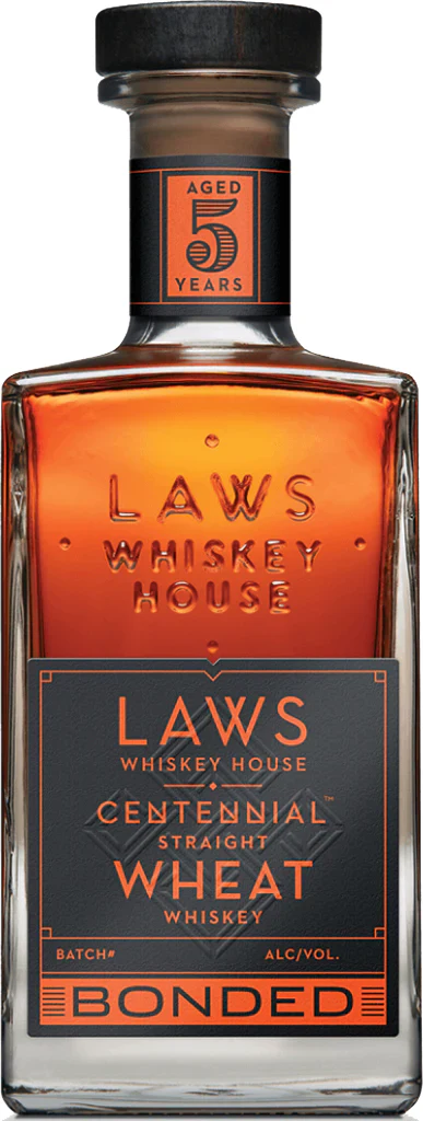Laws Whiskey House Centennial Straight Wheat Whiskey Bib Dno bottle