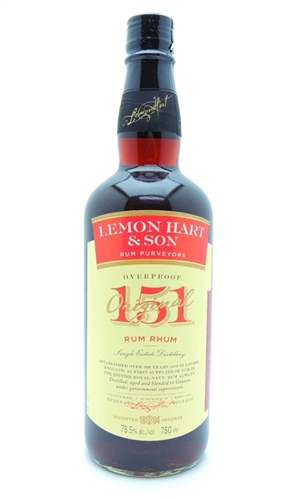 Lemon Hart 151 bottle