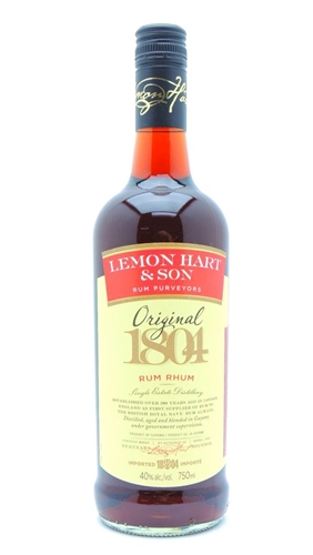 Lemon Hart Original 1804 Rum bottle