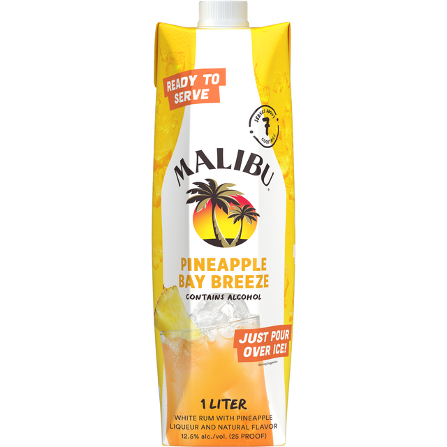 Malibu Pineapple Bay Breeze Ready To Serve Cocktail bottle