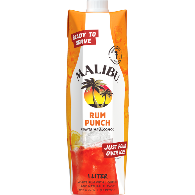 Malibu Rum Punch Ready To Serve Cocktail bottle