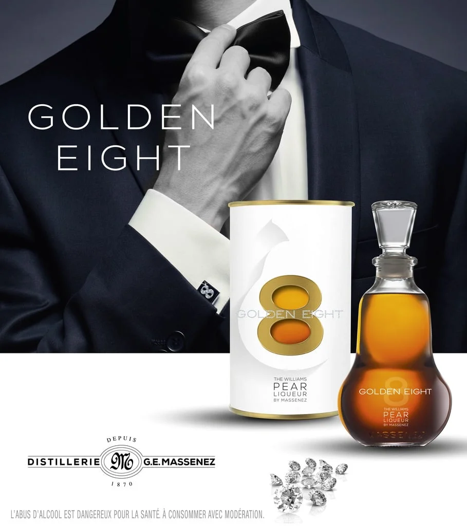 Massenez Golden Eight Pear Liqueur bottle