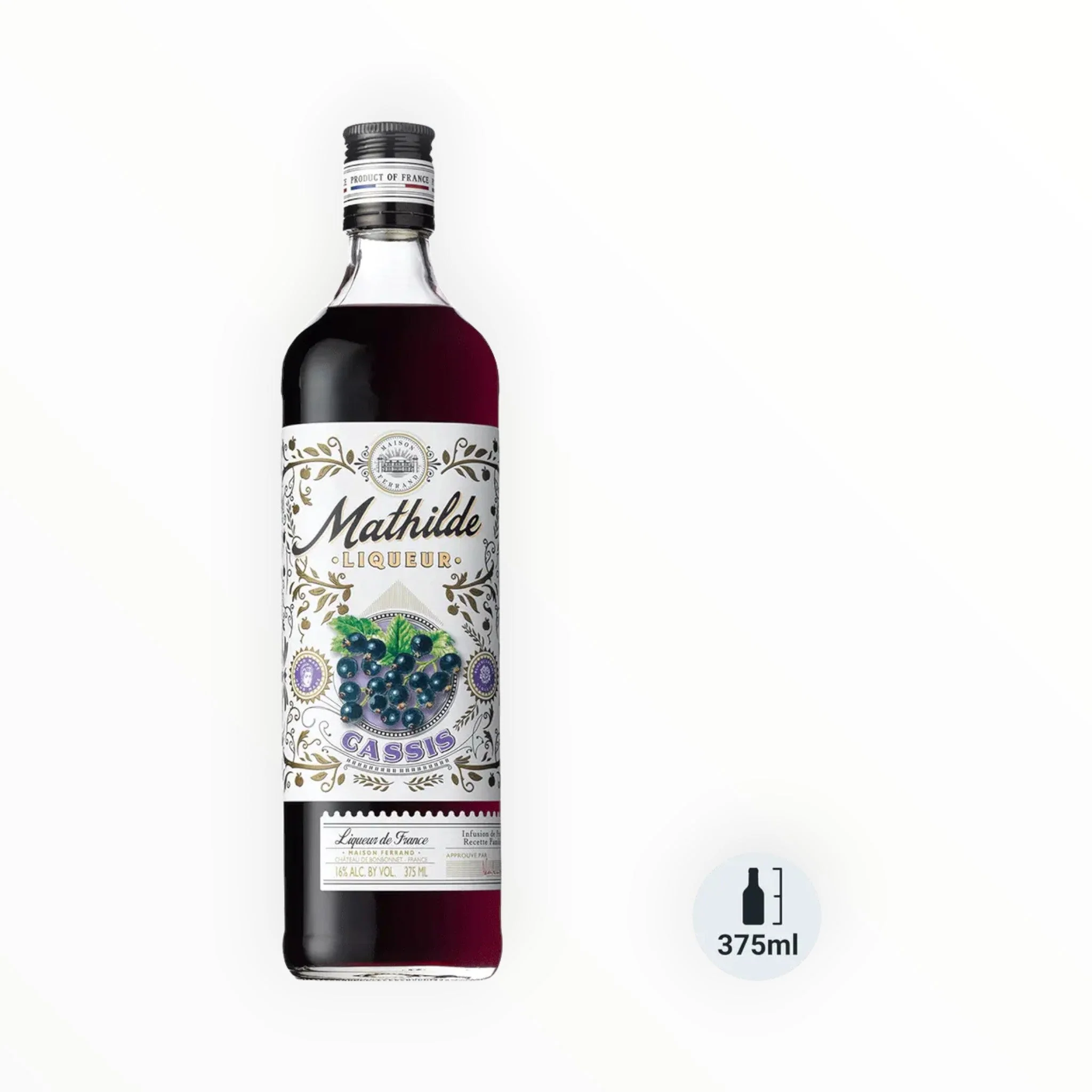 Mathilde Liquer Cassis Black Currant bottle