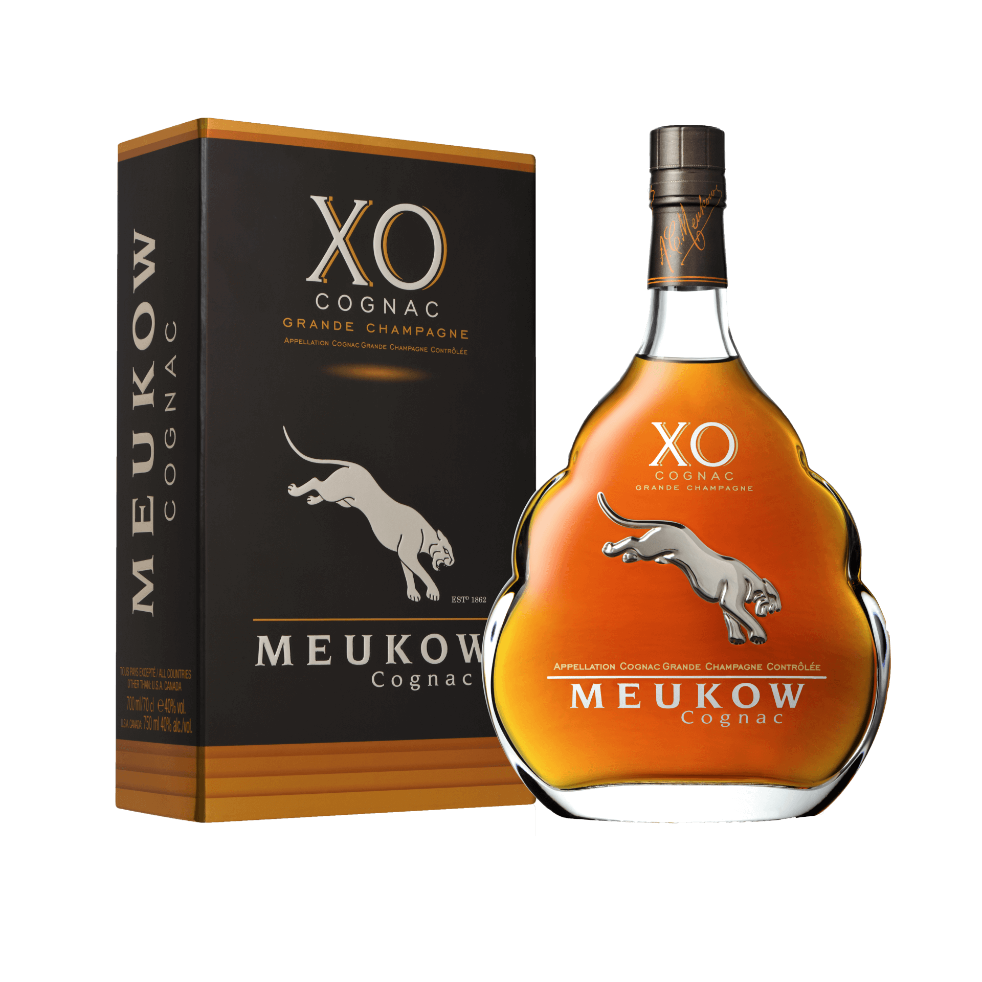 Meukow Xo Grande Champagne bottle