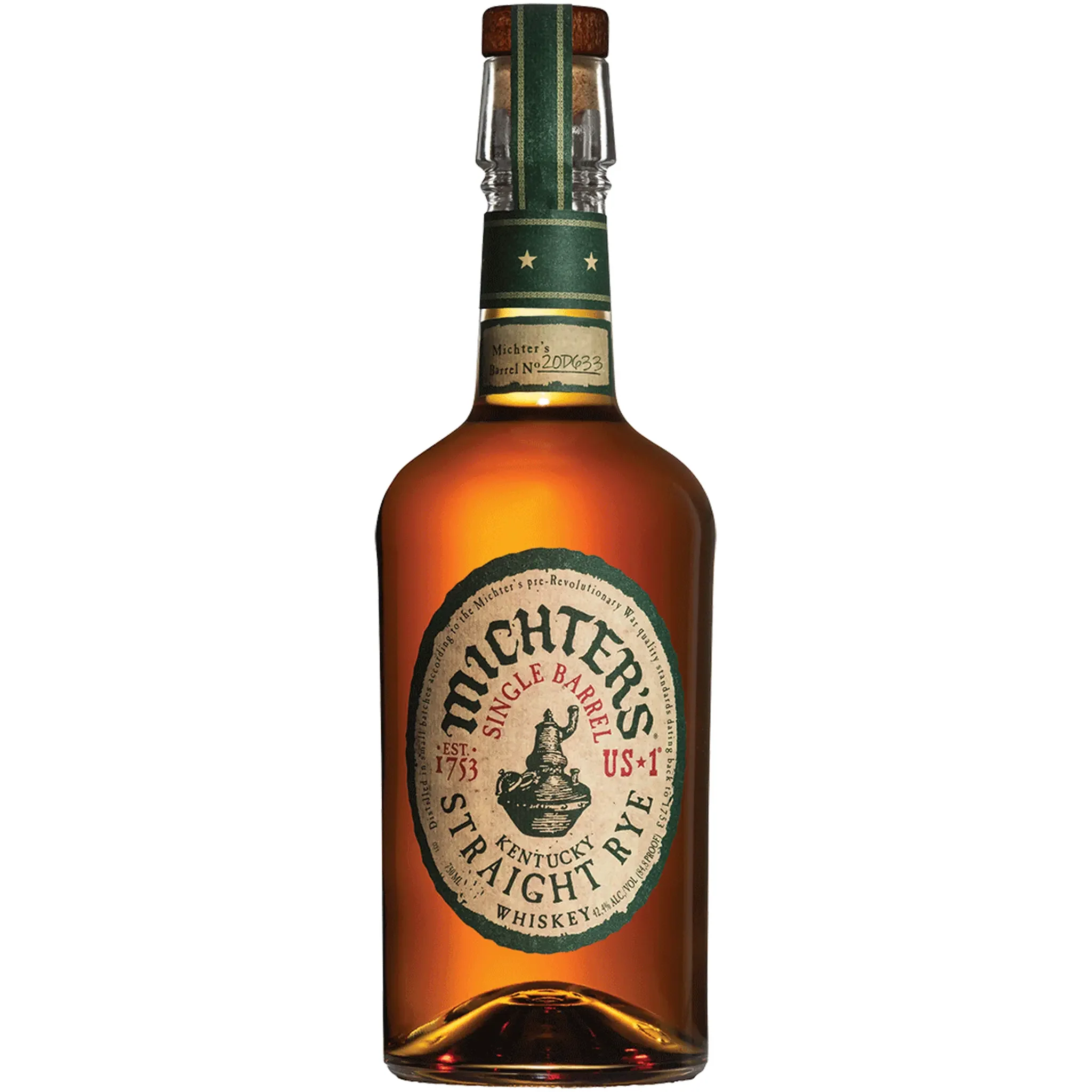 Michters Us*1 Single Barrel Rye Whiskey bottle