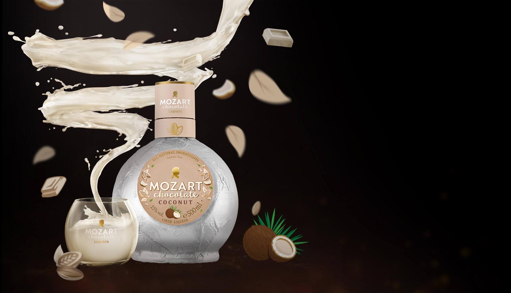 Mozart Chocolate Coconut Liqueur bottle