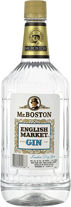 Mr Boston English Market Gin bottle