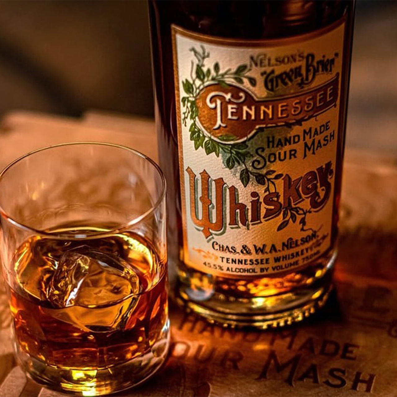 Nelsons Green Brier Tennessee Whiskey bottle