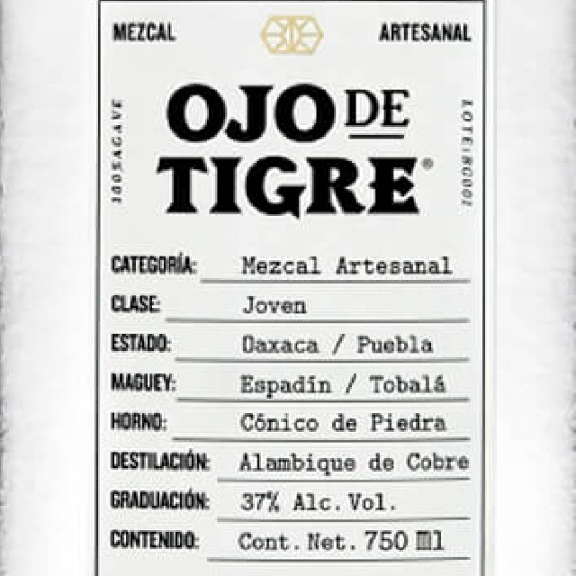 Ojo De Tigre Artisanal Mezcal bottle