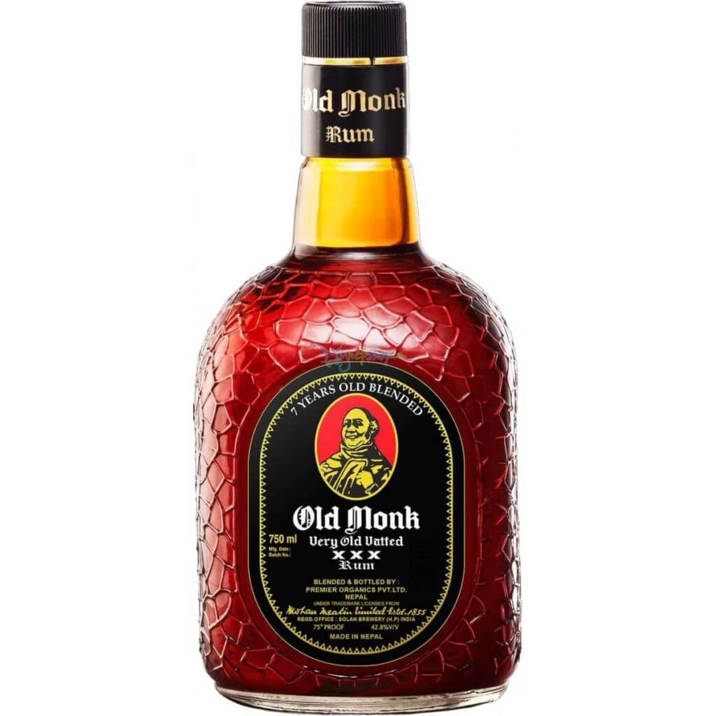 Old Monk Xxx Rum bottle