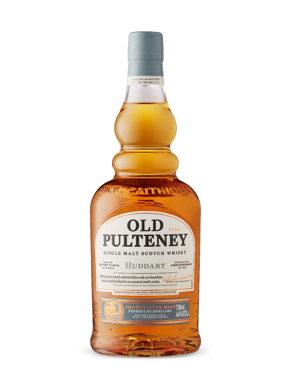 Old Pulteney Huddart Sm Scotch bottle