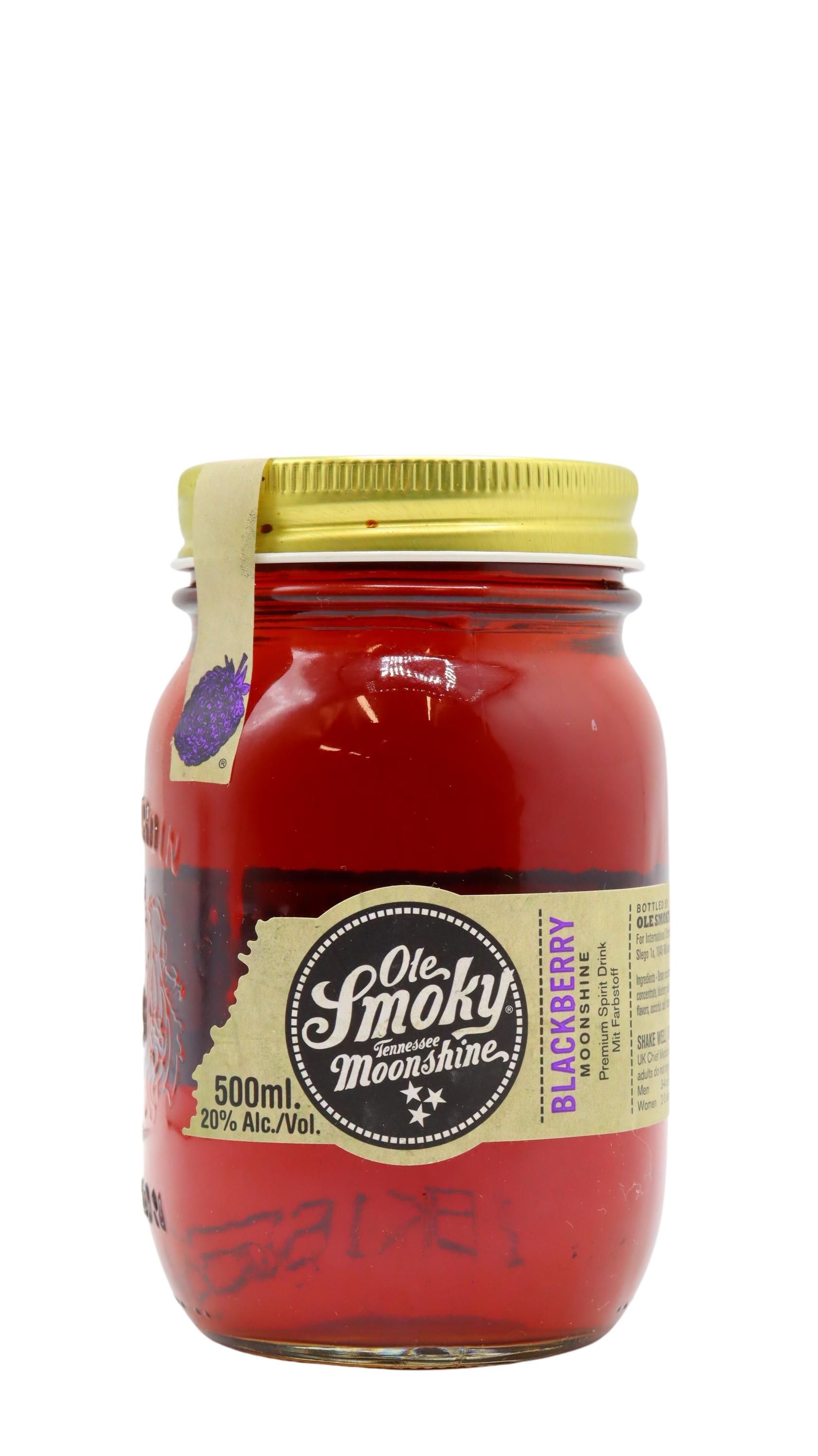 Ole Smoky Blackberry Moonshine Mini Use Code 86845 bottle