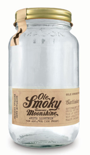 Ole Smoky White Lightnin' Moonshine bottle