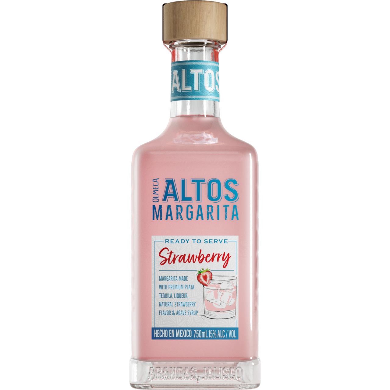 Olmeca Altos Strawberry Margarita Rts bottle