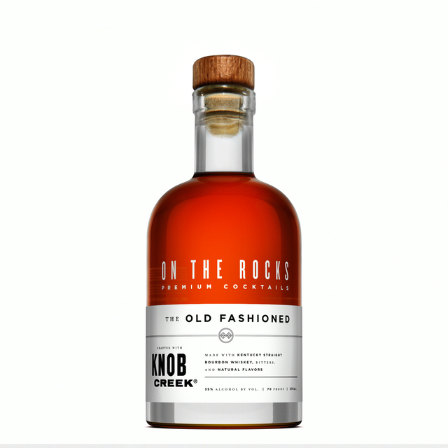 On The Rocks Cocktails Knob Creek Bourbon Old Fashioned bottle