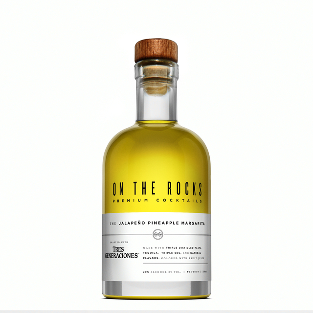 On The Rocks Cocktails Tres Gen Jalapeno Pineapple Margarita bottle