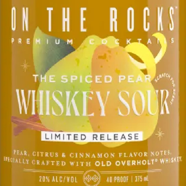 On The Rocks Spiced Pear Whiskey Sour bottle