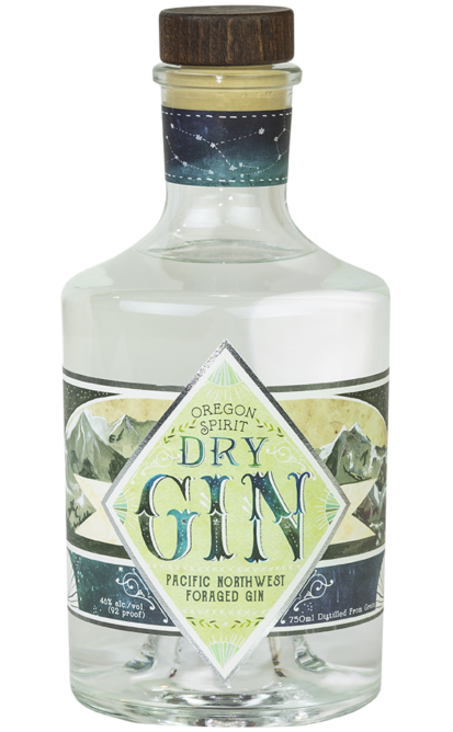 Oregon Spirit Dry Gin bottle