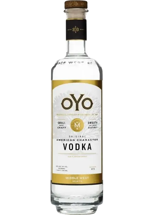 Oyo American Character Vodka bottle