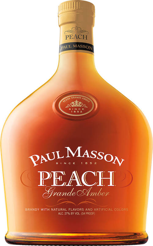 Paul Masson Peach Grande Amber Brandy bottle
