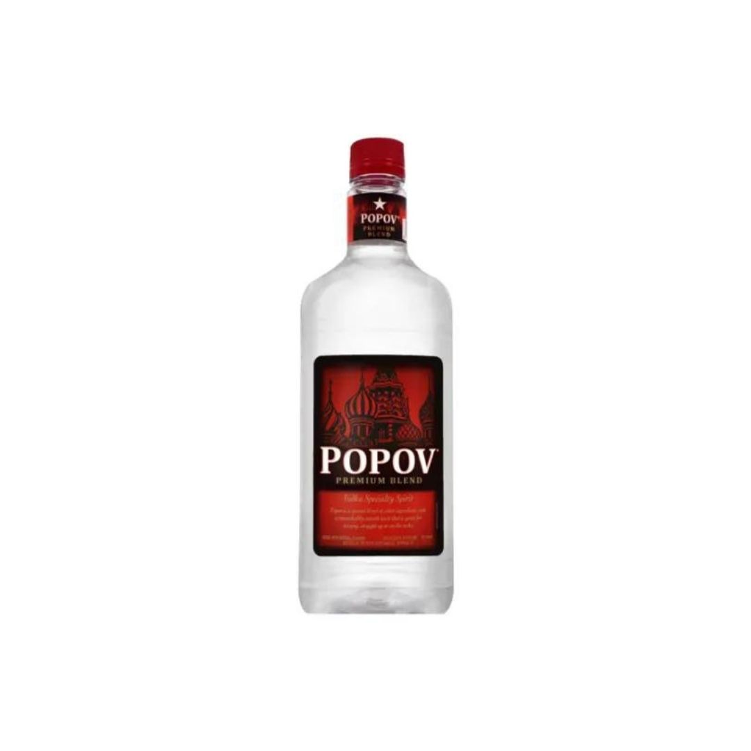 Popov Vodka 100Pf bottle