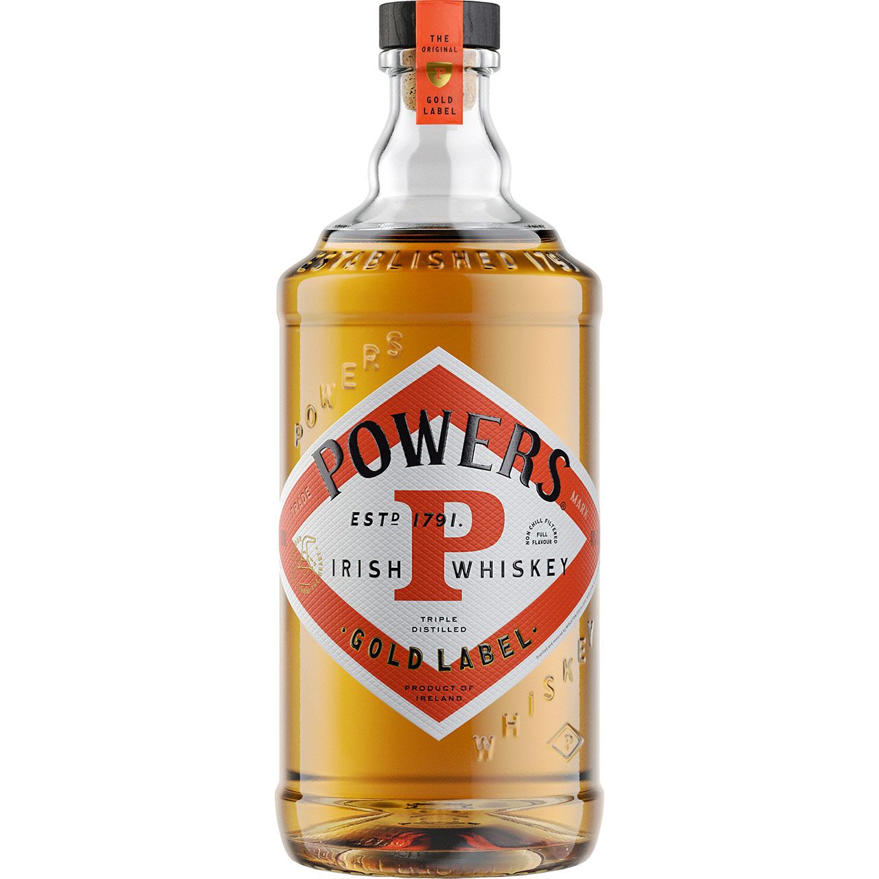 Powers Gold Irish Whiskey bottle