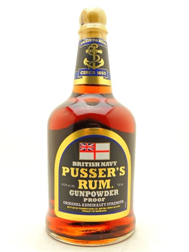 Pussers Gunpowder Proof Rum bottle