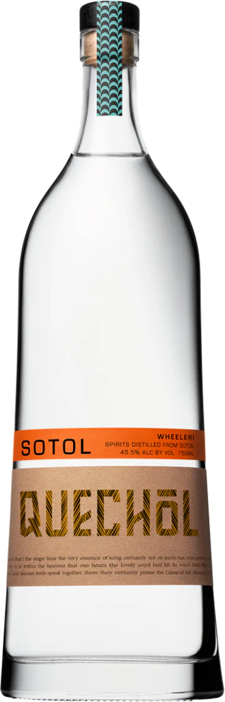 Quechol Wheeleri Sotol bottle