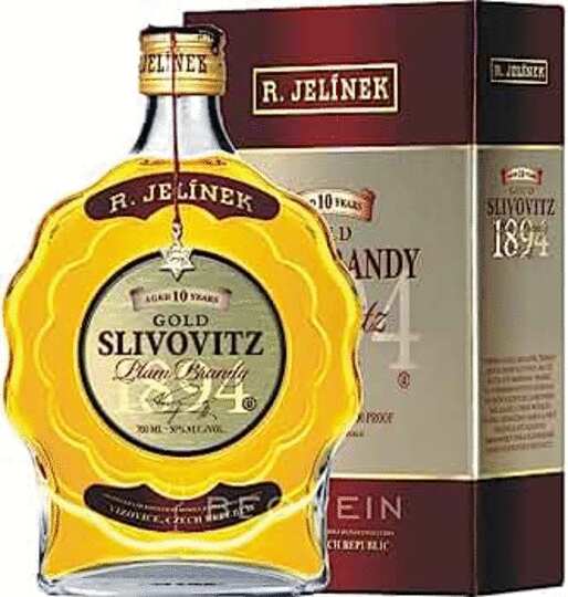 R. Jelinek Silver Slivovitz bottle