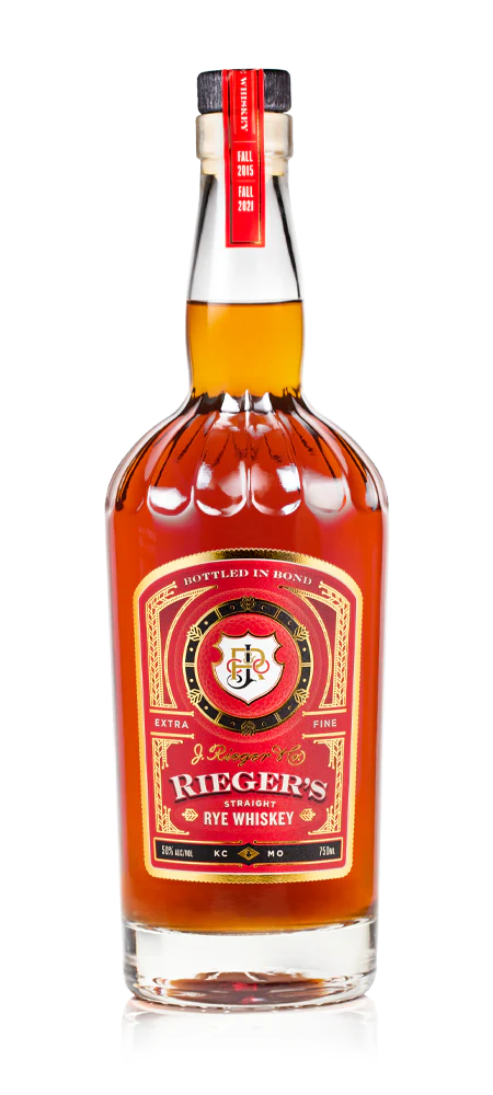 Riegers Bottled In Bond Rye Disco bottle