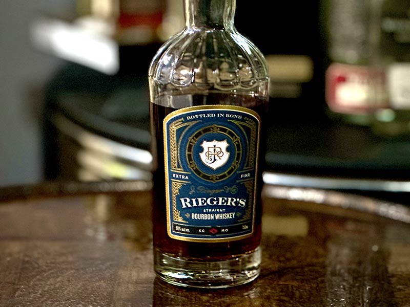 Riegers Bottled In Bond Straight Bourbon Disco bottle