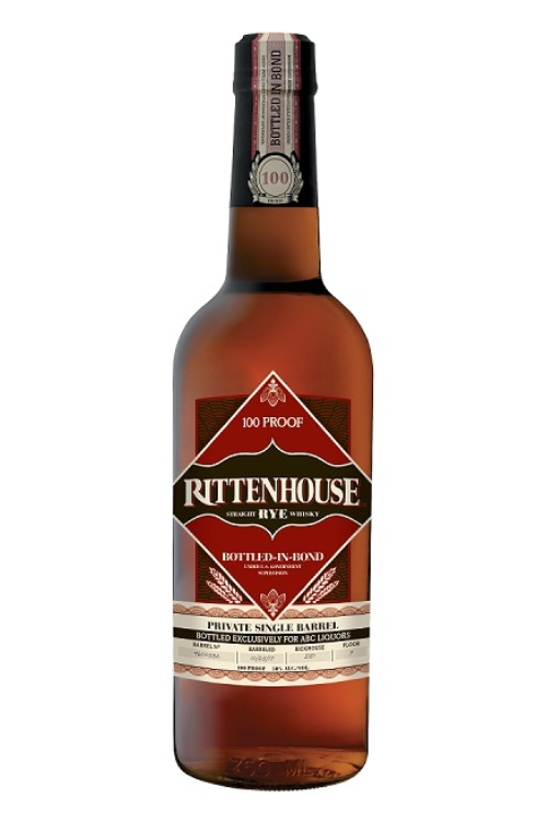 Rittenhouse Rye Whiskey bottle