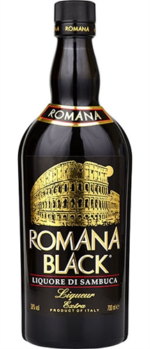 Romana Black Sambuca bottle