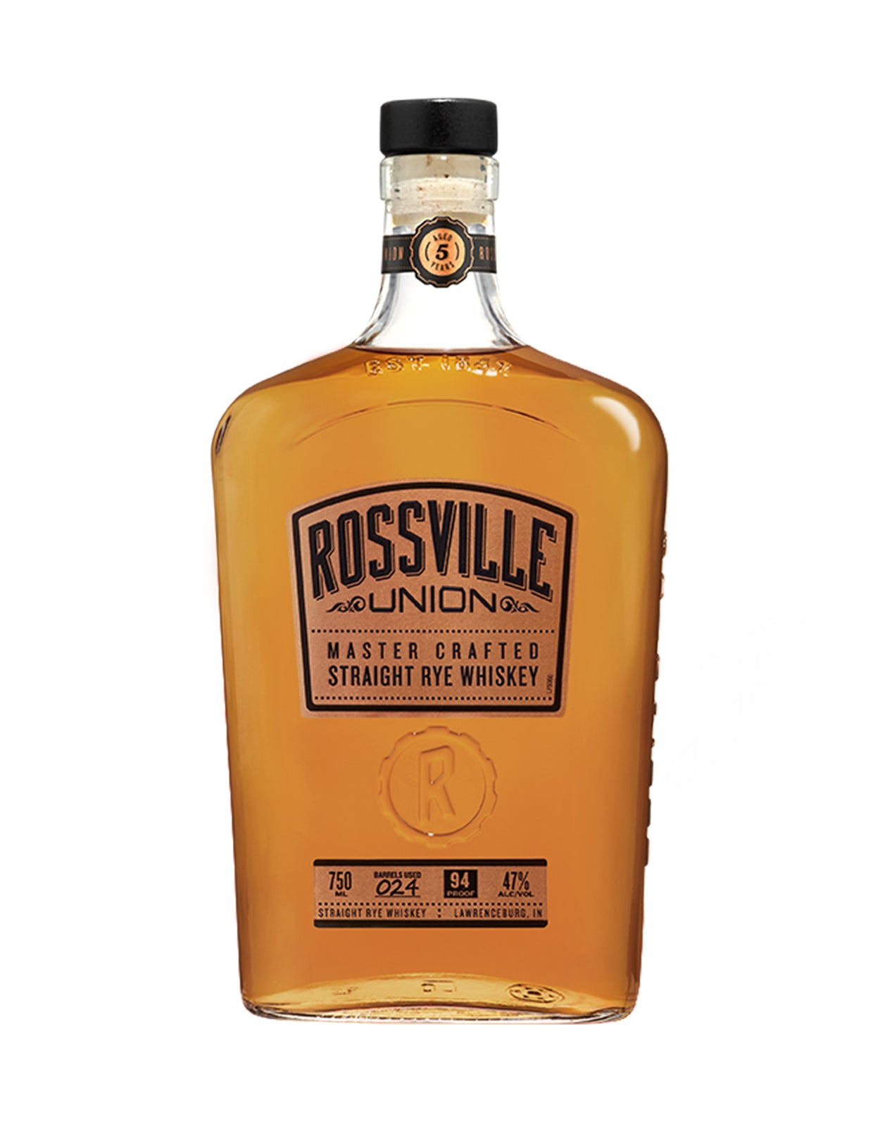 Rossville Union Master Crafted Rye Whiskey bottle