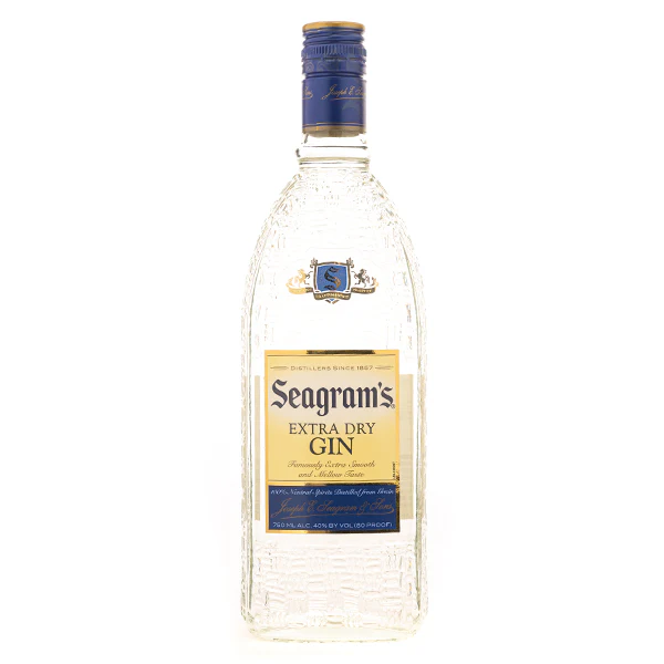 Seagrams Extra Dry Gin bottle
