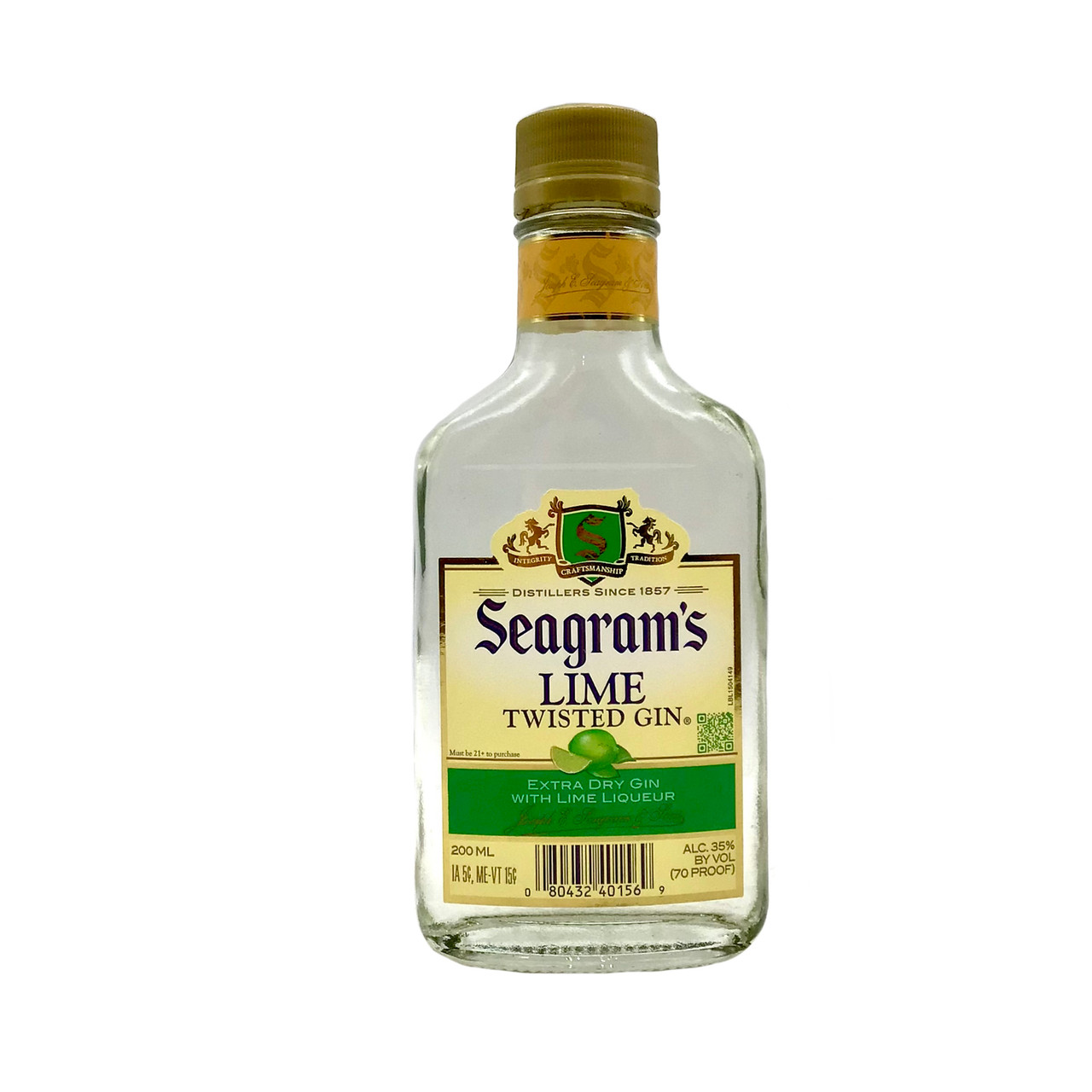 Seagrams Lime Twisted Gin bottle
