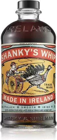Shankys Whip Black Irish Whiskey Liqueur Original Bowtie Vap bottle